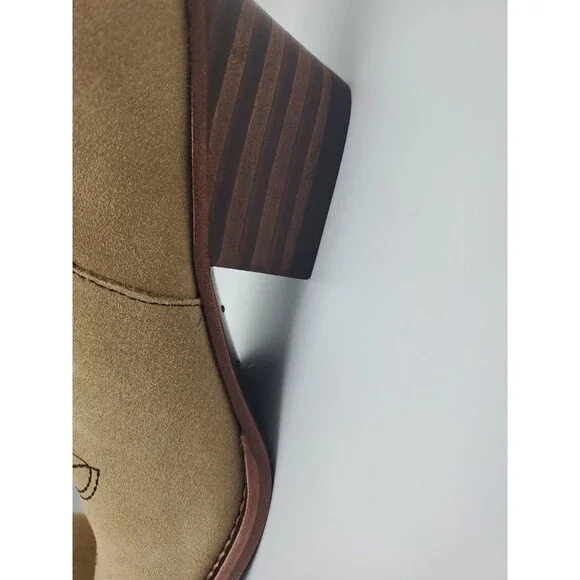 CELINE Paris Western Low Boots in Suede Beige W/ Dark Stitching Sz 39 EUR 8.5 US - Picture 6 of 16